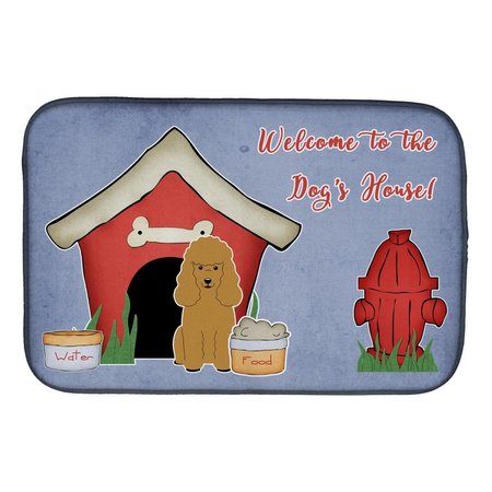 CAROLINES TREASURES Dog House Collection Poodle Tan Dish Drying Mat BB2823DDM